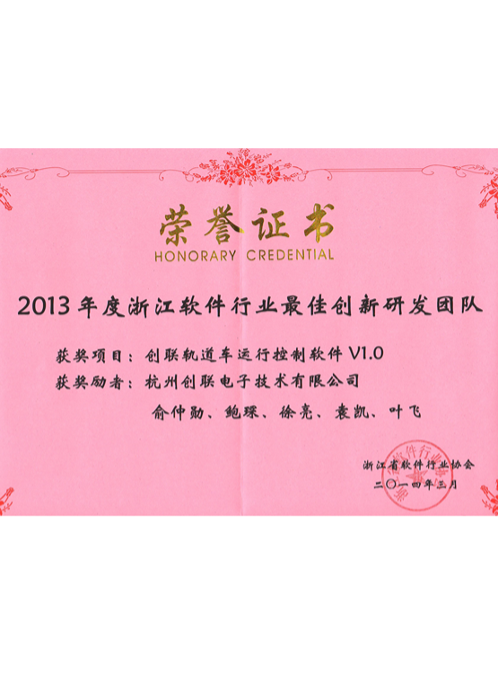 浙江軟件行業(yè)最佳創(chuàng)新研發(fā)團(tuán)隊